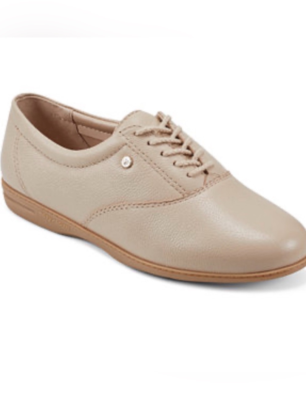 Easy Spirit Beige Lace-Up Casual Oxford